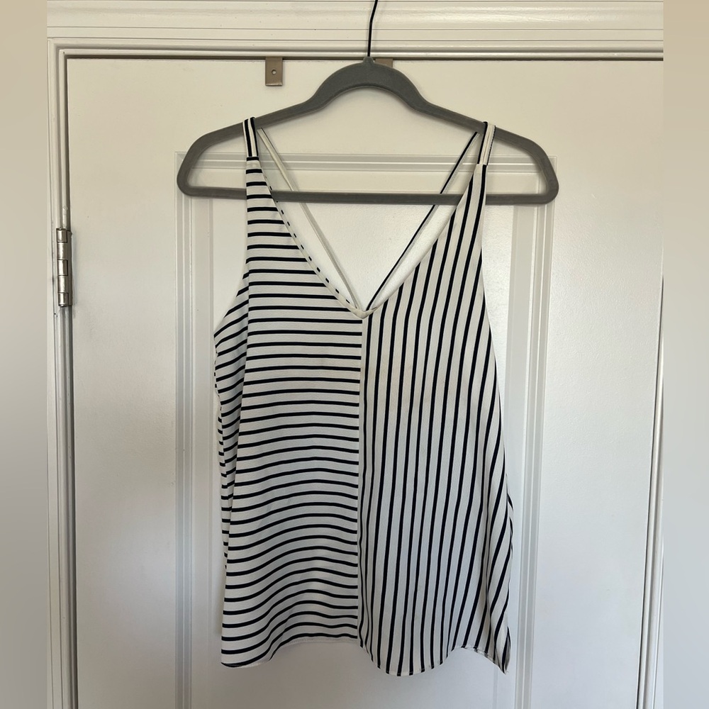 TOPSHOP Stripe Panel V-Strap Tank